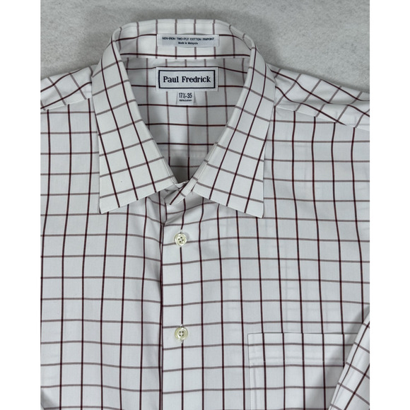 Paul Frederick Men's 17.5x34 dress shirt Non Iron 100% Cotton (Lot of 3) - Picture 3 of 14